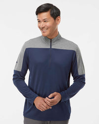 Adidas Men's Ultimate365 Lightweight Colorblocked Quarter-Zip Pullover A552