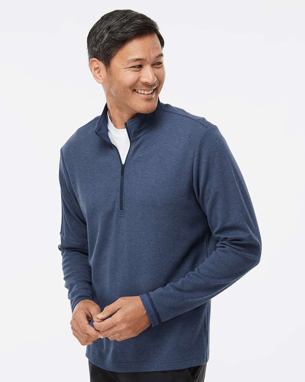 Adidas Men's 3-Stripes Quarter-Zip Sweater Pullover A554