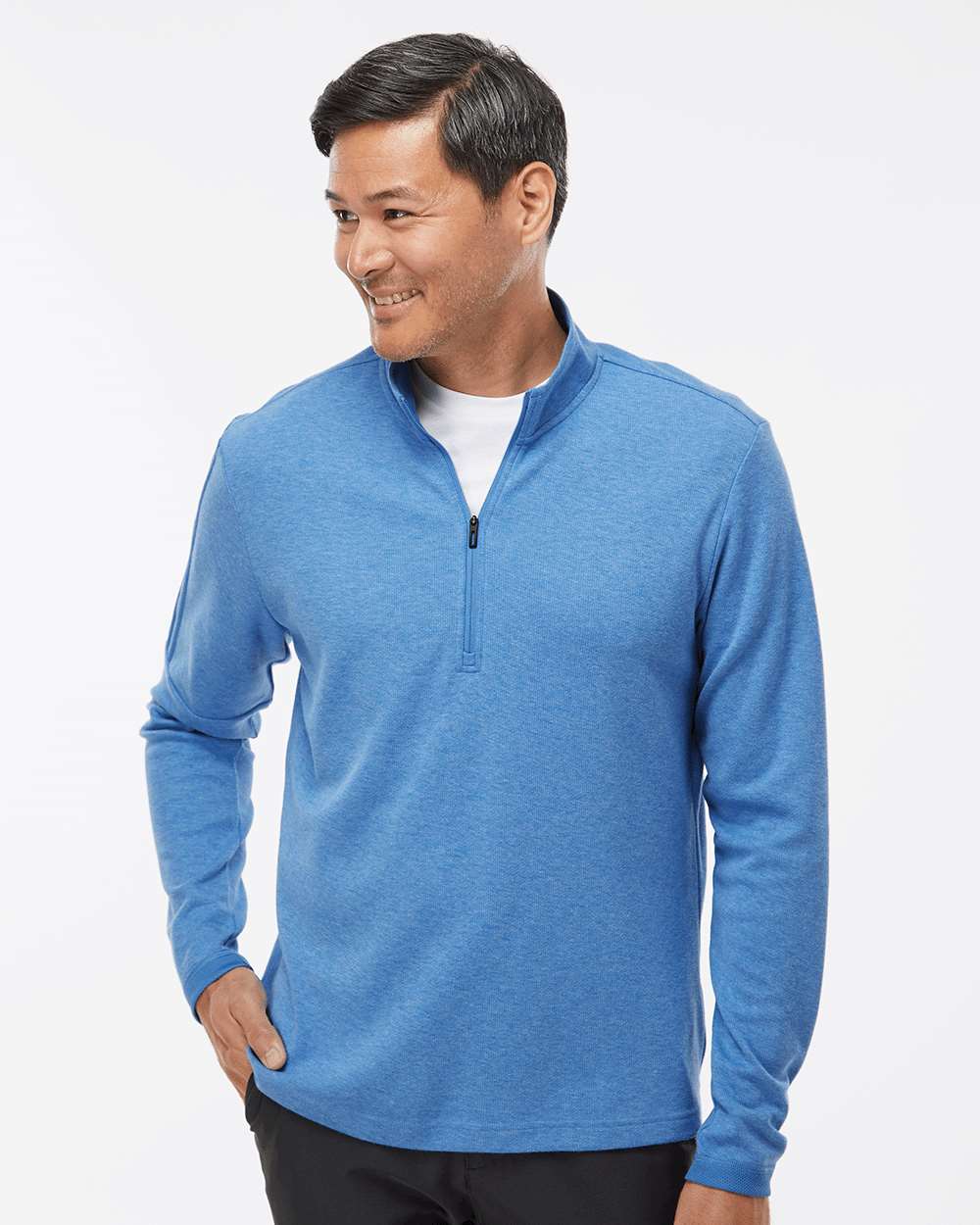 Adidas Men's 3-Stripes Quarter-Zip Sweater Pullover A554