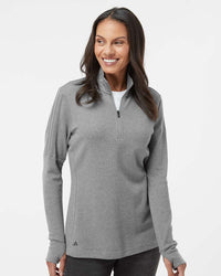 Adidas Women's 3-Stripes Quarter-Zip Sweater Pullover A555
