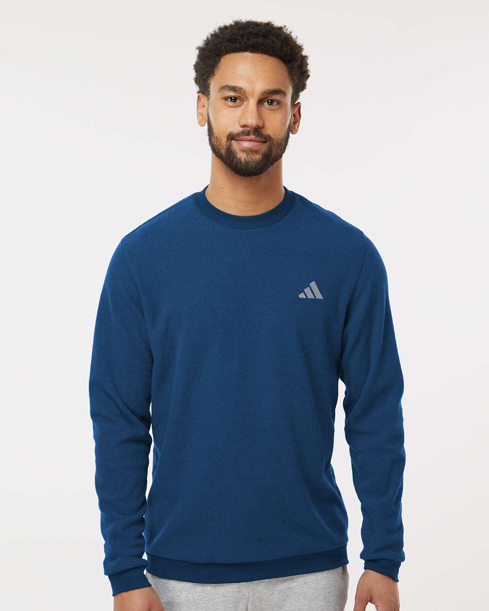 Adidas Men's Terry Loop Crewneck Sweatshirt A586