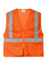 CornerStone® ANSI 107 Class 2 Economy Mesh Zippered Vest | CSV101 - The Lemon Print & Design Studio 