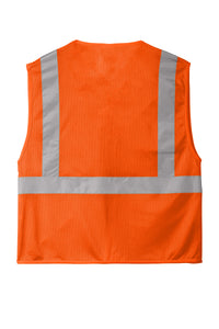 CornerStone® ANSI 107 Class 2 Economy Mesh Zippered Vest | CSV101 - The Lemon Print & Design Studio 