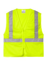 CornerStone® ANSI 107 Class 2 Economy Mesh Zippered Vest | CSV101 - The Lemon Print & Design Studio 