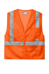 CornerStone® ANSI 107 Class 2 Mesh Zippered Vest | CSV102 - The Lemon Print & Design Studio 
