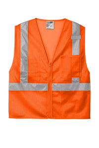 CornerStone® ANSI 107 Class 2 Mesh Zippered Vest | CSV102 - The Lemon Print & Design Studio 