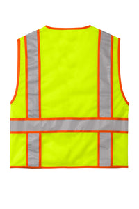 CornerStone® ANSI 107 Class 2 Mesh Zippered Two-Tone Vest | CSV103 - The Lemon Print & Design Studio 