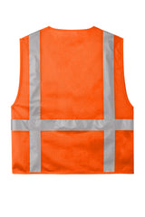 CornerStone® ANSI 107 Class 2 Mesh Six-Pocket Zippered Vest | CSV104 - The Lemon Print & Design Studio 