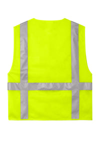 CornerStone® ANSI 107 Class 2 Mesh Six-Pocket Zippered Vest | CSV104 - The Lemon Print & Design Studio 