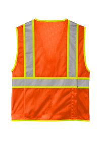 CornerStone® ANSI 107 Class 2 Surveyor Zippered Two-Tone Vest | CSV105 - The Lemon Print & Design Studio 