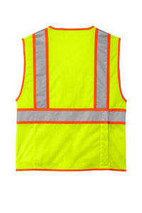 CornerStone® ANSI 107 Class 2 Surveyor Zippered Two-Tone Vest | CSV105 - The Lemon Print & Design Studio 