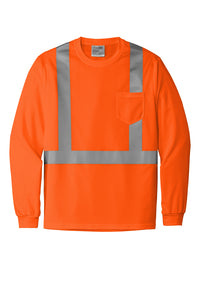 CornerStone® ANSI 107 Class 2 Mesh Long Sleeve Tee | CS201 - The Lemon Print & Design Studio 