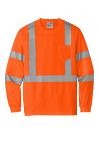 CornerStone® ANSI 107 Class 3 Mesh Long Sleeve Tee | CS203 - The Lemon Print & Design Studio 