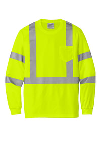 CornerStone® ANSI 107 Class 3 Mesh Long Sleeve Tee | CS203 - The Lemon Print & Design Studio 