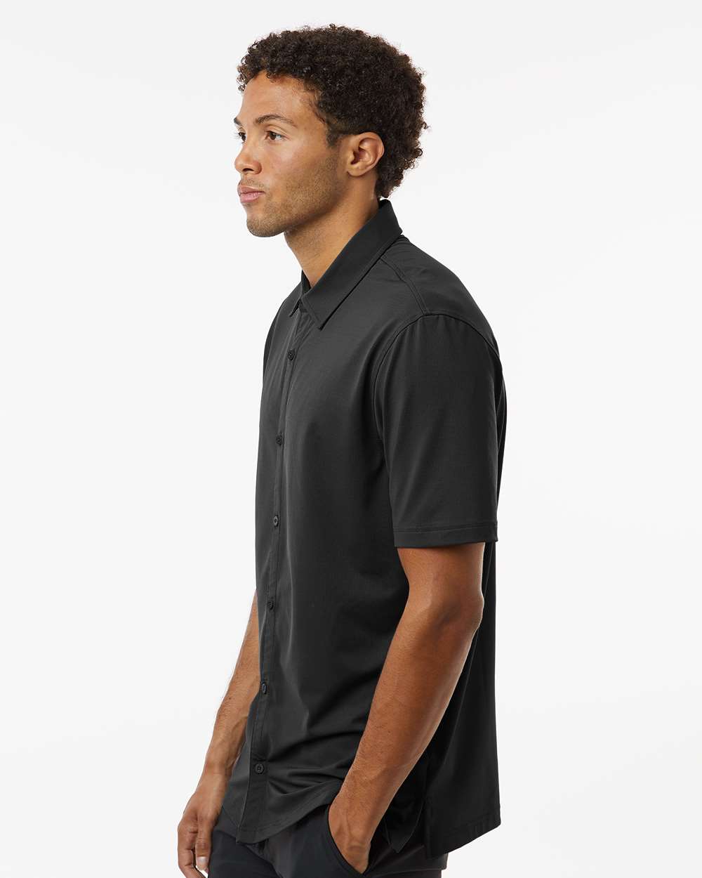 Adidas Men's Full Button Down Short Sleeve Shirt A595