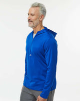 Adidas Men's Lightweight Quarter-Zip Hooded Pullover A596