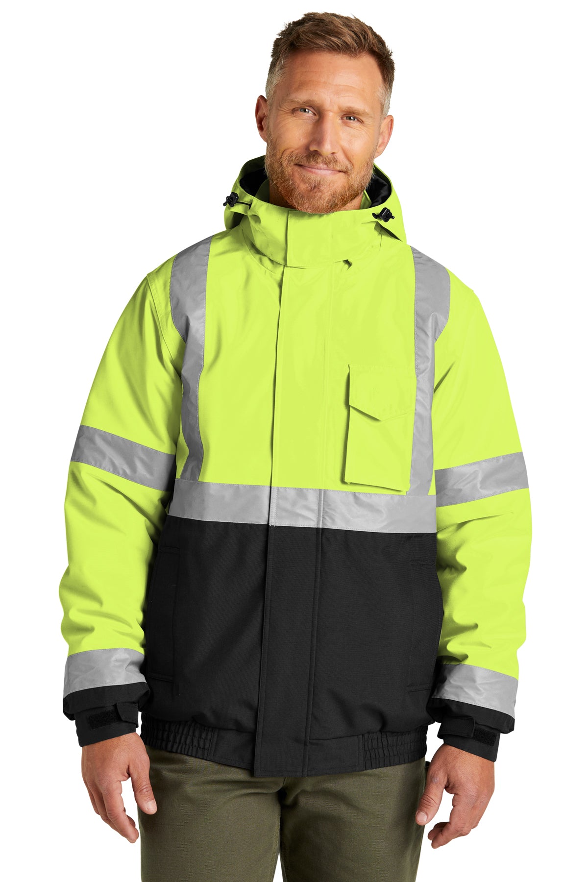 CornerStone® ANSI 107 Class 3 Economy Waterproof Insulated Bomber Jacket | CSJ500 - The Lemon Print & Design Studio 