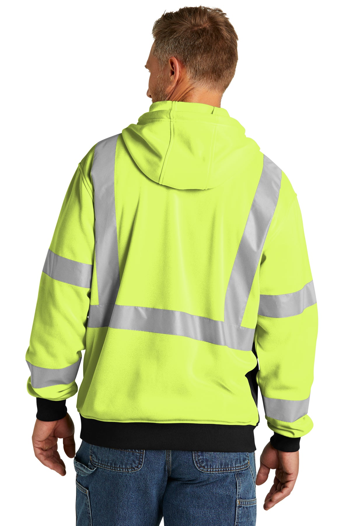 CornerStone® ANSI 107 Class 3 Heavy-Duty Fleece Full-Zip Hoodie | CSF300 - The Lemon Print & Design Studio 
