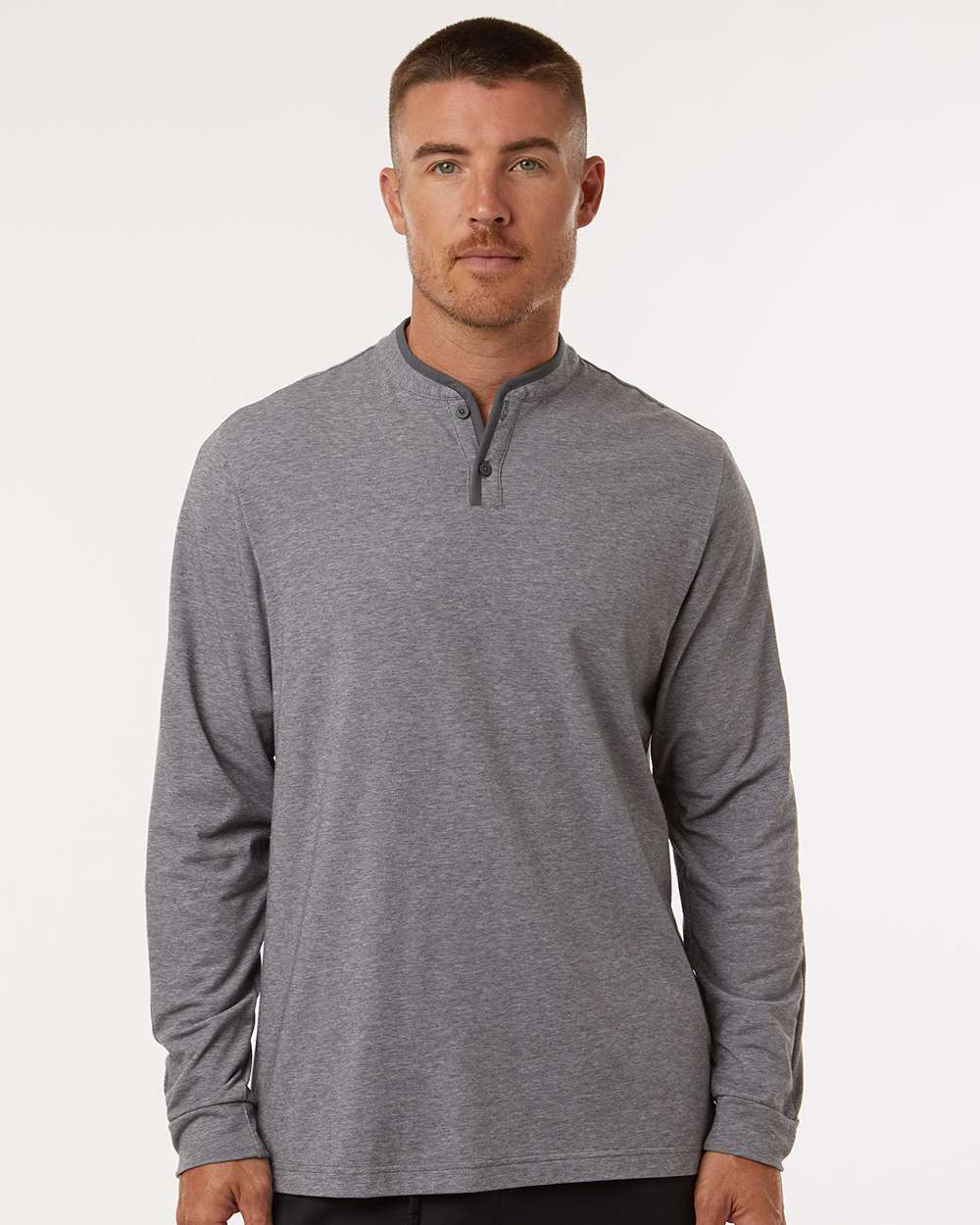 Adidas Men's Henley Long Sleeve T-Shirt A597