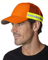 Adams Headwear Trucker Reflector High-Visibility Constructed Cap TR102