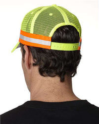 Adams Headwear Trucker Reflector High-Visibility Constructed Cap TR102