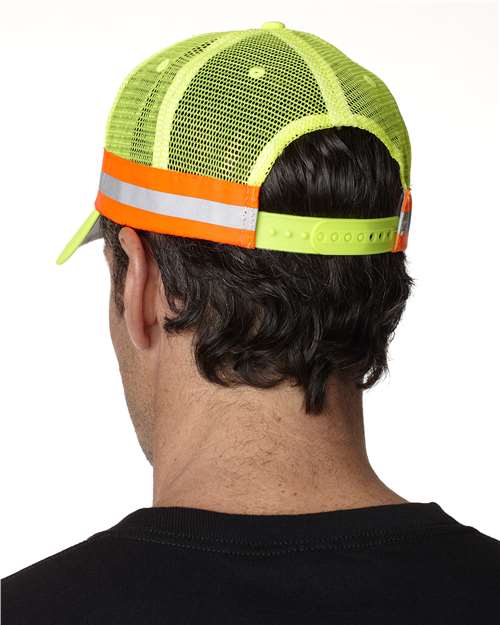 Adams Headwear Trucker Reflector High-Visibility Constructed Cap TR102