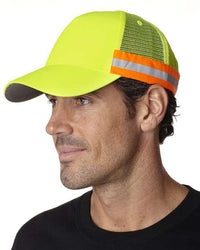 Adams Headwear Trucker Reflector High-Visibility Constructed Cap TR102