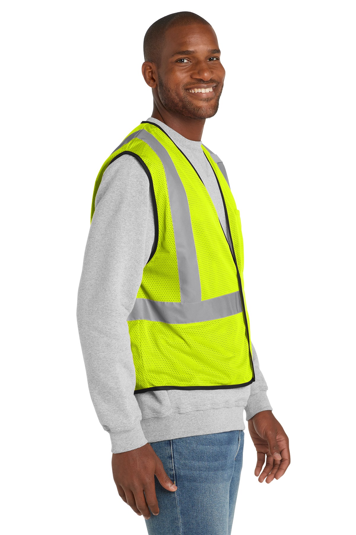 CornerStone ® ANSI 107 Class 2 Economy Mesh One-Pocket Vest | CSV100 - The Lemon Print & Design Studio 