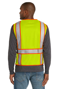 CornerStone® ANSI 107 Class 2 Mesh Zippered Two-Tone Vest | CSV103 - The Lemon Print & Design Studio 