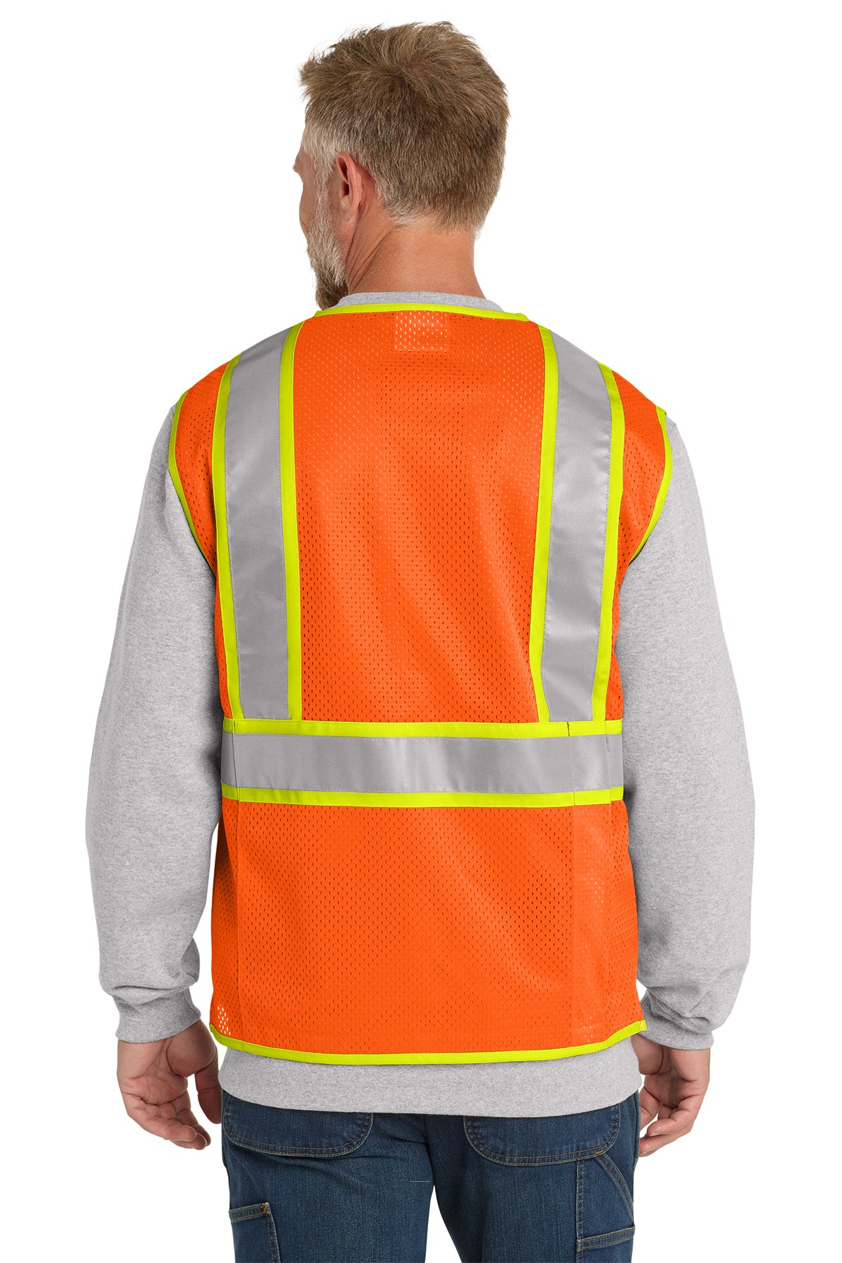 CornerStone® ANSI 107 Class 2 Surveyor Zippered Two-Tone Vest | CSV105 - The Lemon Print & Design Studio 