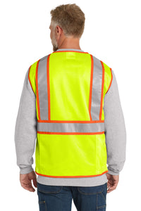 CornerStone® ANSI 107 Class 2 Surveyor Zippered Two-Tone Vest | CSV105 - The Lemon Print & Design Studio 