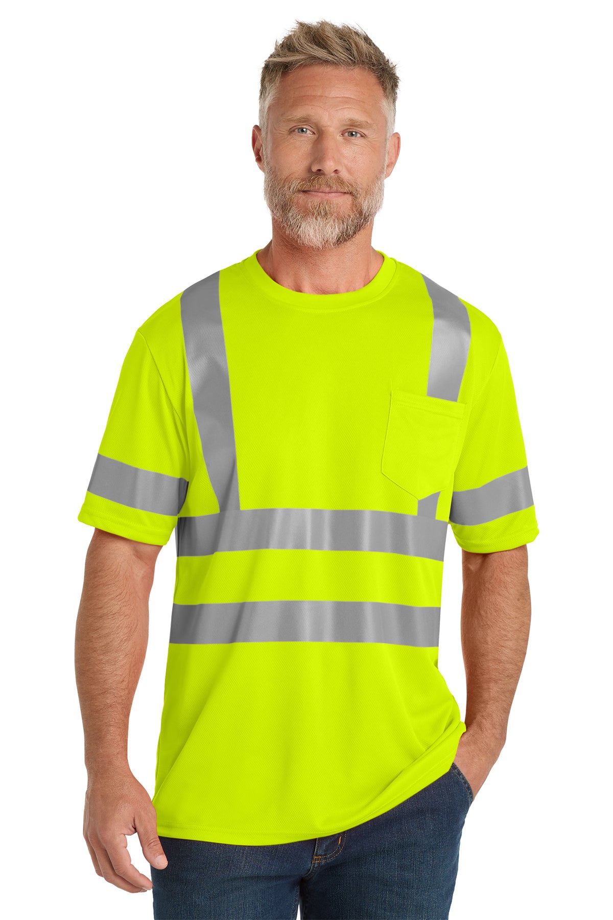 CornerStone® ANSI 107 Class 3 Mesh Tee | CS202 - The Lemon Print & Design Studio 