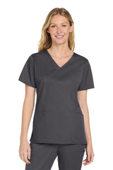 Wink® Women’s WorkFlex™ Mock Wrap Top | WW4760 - The Lemon Print & Design Studio 