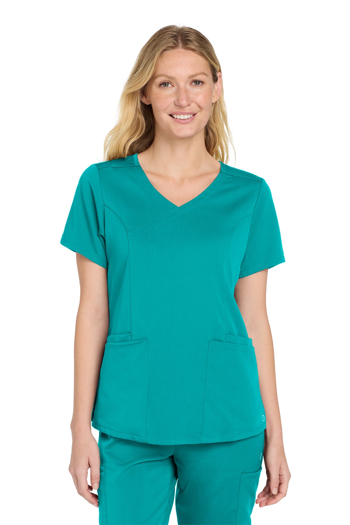 Wink® Women’s Premiere Flex™ Mock Wrap Top | WW4268 - The Lemon Print & Design Studio 