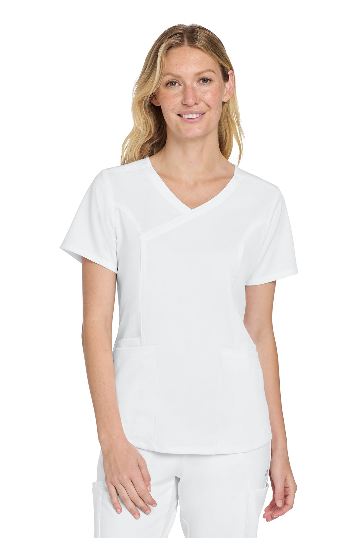 Wink® Women’s Premiere Flex™ Mock Wrap Top | WW4268 - The Lemon Print & Design Studio 