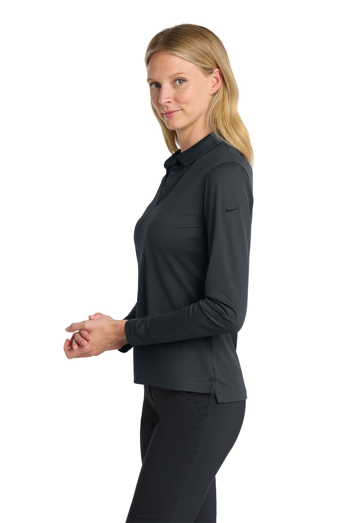 Nike Women's Dri-FIT Micro Pique 2.0 Long Sleeve Polo | NKDC2105 - The Lemon Print & Design Studio 