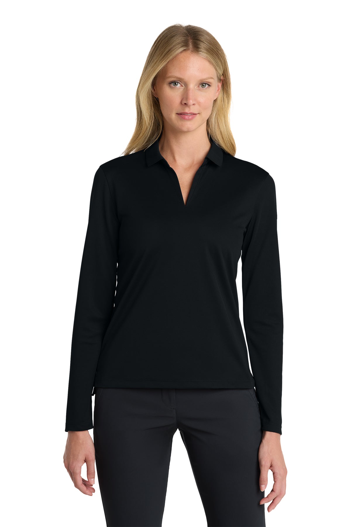 Nike Women's Dri-FIT Micro Pique 2.0 Long Sleeve Polo | NKDC2105 - The Lemon Print & Design Studio 