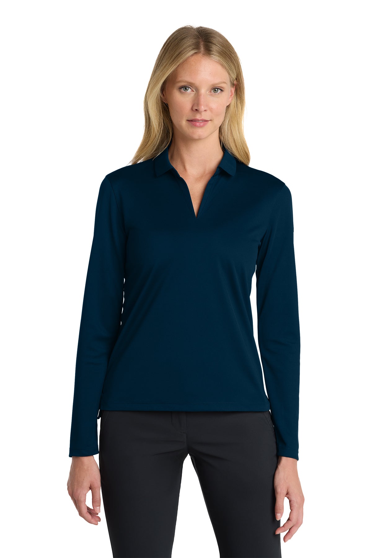 Nike Women's Dri-FIT Micro Pique 2.0 Long Sleeve Polo | NKDC2105 - The Lemon Print & Design Studio 