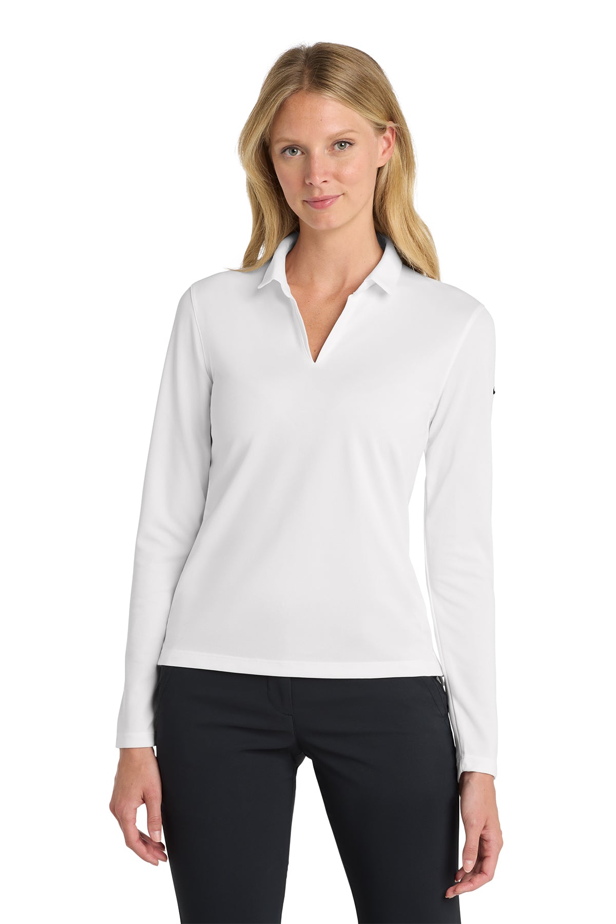 Nike Women's Dri-FIT Micro Pique 2.0 Long Sleeve Polo | NKDC2105 - The Lemon Print & Design Studio 