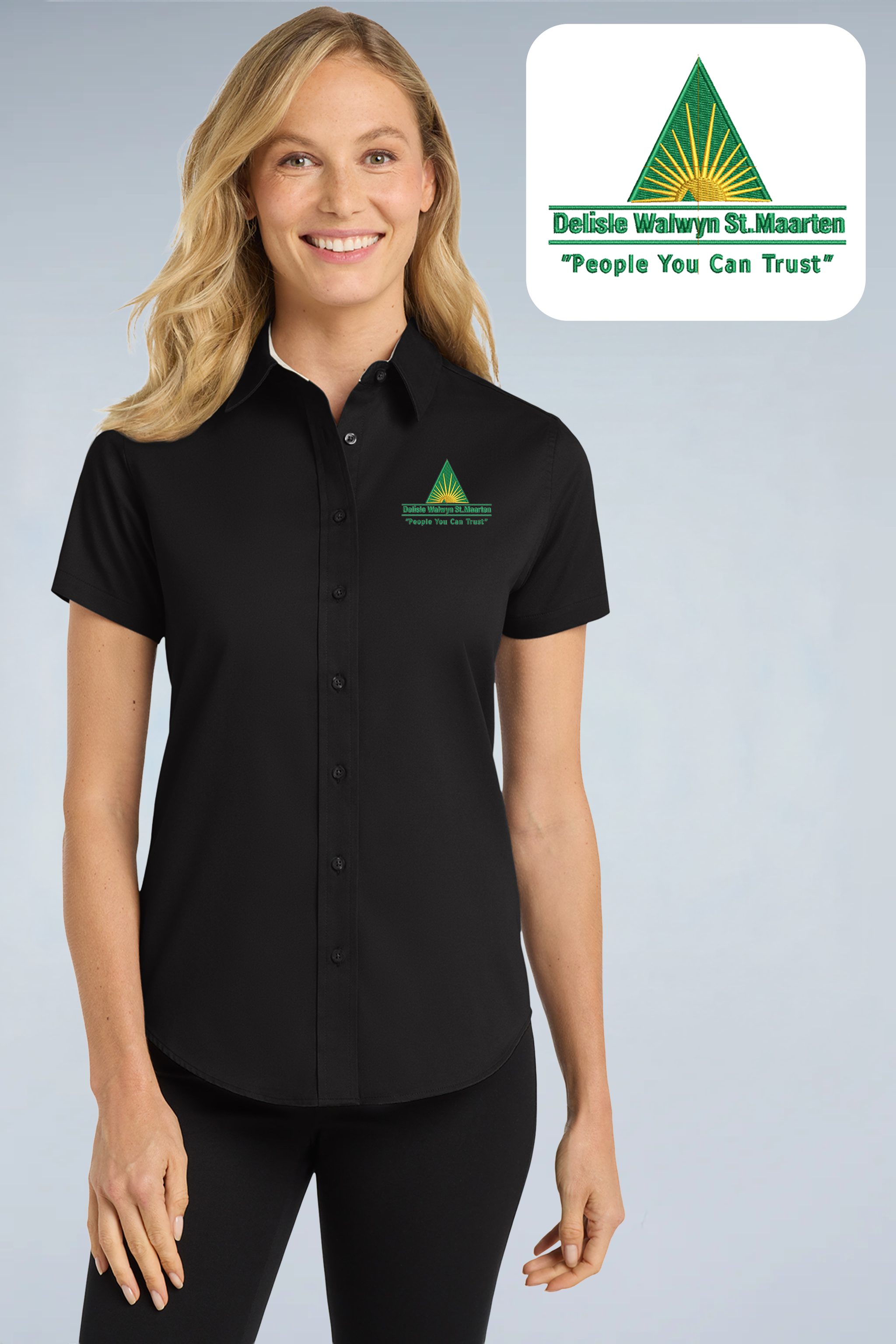Delisle Walwyn St.Maarten - Port Authority ®  Women's Short Sleeve Easy Care  Shirt.  L508