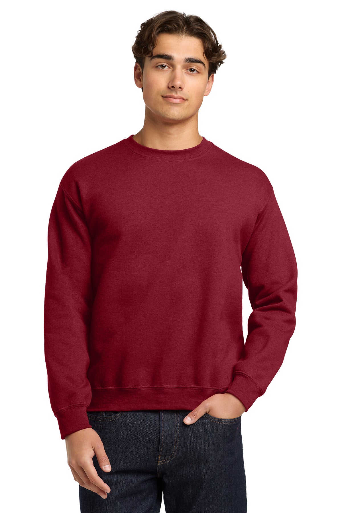 Gildan 18000 Heavy Blend Crewneck Sweatshirt - Antique Cherry Red
