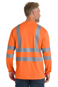 CornerStone® - ANSI 107 Class 3 Long Sleeve Snag-Resistant Reflective T-Shirt | CS409 - The Lemon Print & Design Studio 