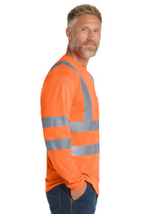 CornerStone® - ANSI 107 Class 3 Long Sleeve Snag-Resistant Reflective T-Shirt | CS409 - The Lemon Print & Design Studio 