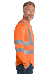 CornerStone® - ANSI 107 Class 3 Long Sleeve Snag-Resistant Reflective T-Shirt | CS409 - The Lemon Print & Design Studio 