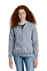 Gildan® - Youth Heavy Blend™ Full-Zip Hooded Sweatshirt | G185B - The Lemon Print & Design Studio 