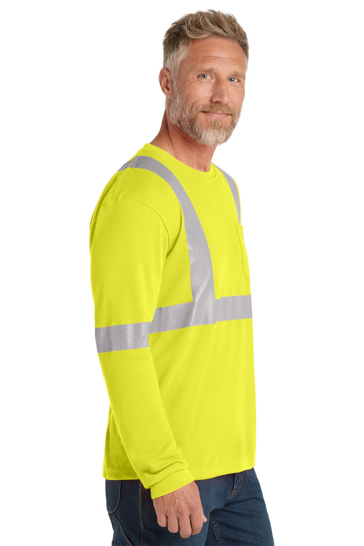 CornerStone® ANSI 107 Class 2 Long Sleeve Safety T-Shirt | CS401LS - The Lemon Print & Design Studio 