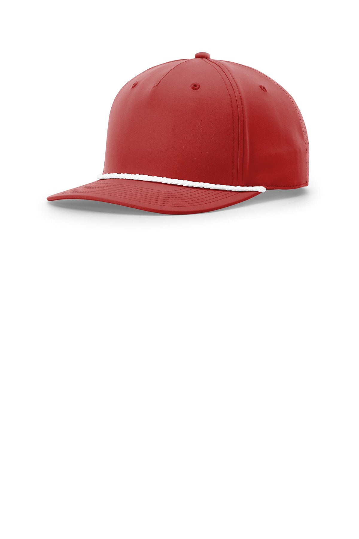 Richardson 258 Five-Panel Classic Rope Cap - Red/ White