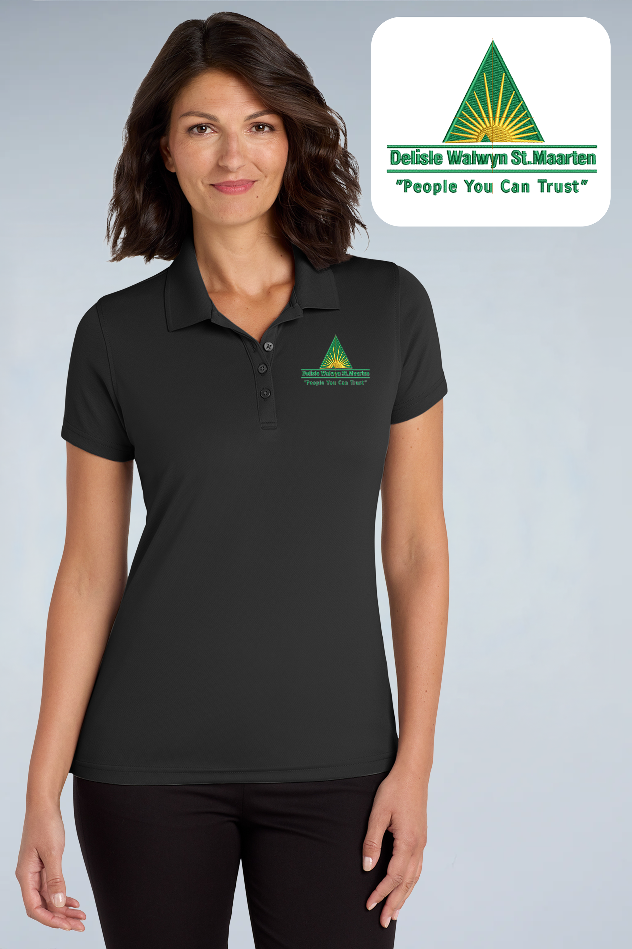 Delisle Walwyn St. Maarten - Port Authority ®  Women's Dry Zone ®  UV Micro-Mesh Polo. LK110