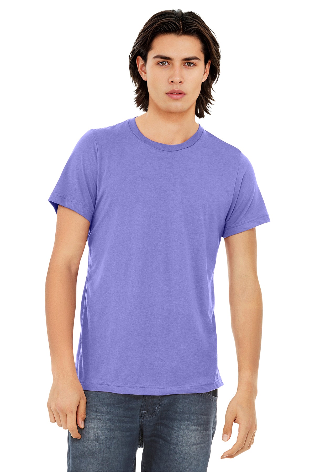Bella+Canvas 3413 Triblend T-Shirt - Dark Lavender Triblend
