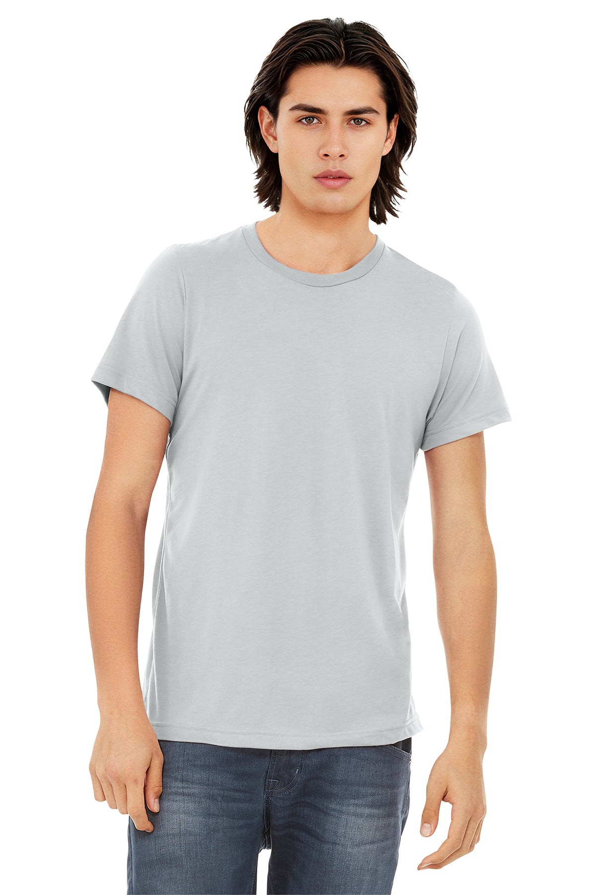 Bella+Canvas 3413 Triblend T-Shirt - Solid Silver Triblend